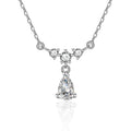 XMZ066  Fashion Water Drop Pendant Necklace Clavicle Chain Women Trendy Moissanite Jewelry Temperament Party Wedding Gift