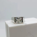 VOAINO 10 Carat Princess Cut Lab Grown Diamond Engagement Ring-IGI Certified 14K Solid Gold & Platinum Luxury Gift for Men