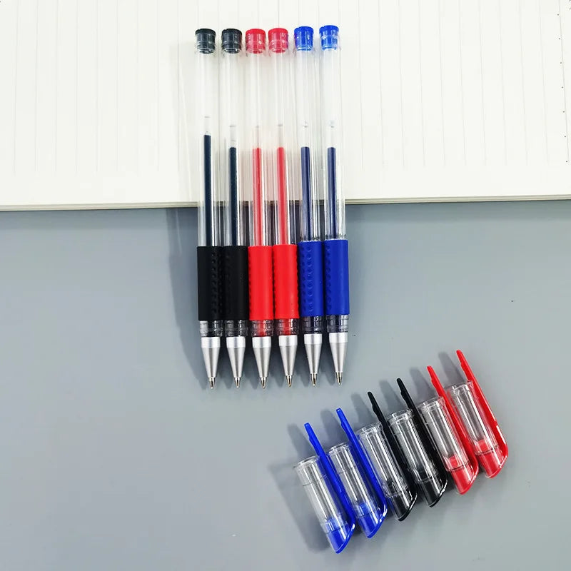 Student and Teacher Cute Gel Pen Set 0.5mm Non-Erasable Blue Ink Black Red Plastic for Paper Office Learning Exams