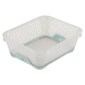 Mini Basket Non-Slip DIN A6 20 x 16 x 7 cm Jonas Transparent/Blue