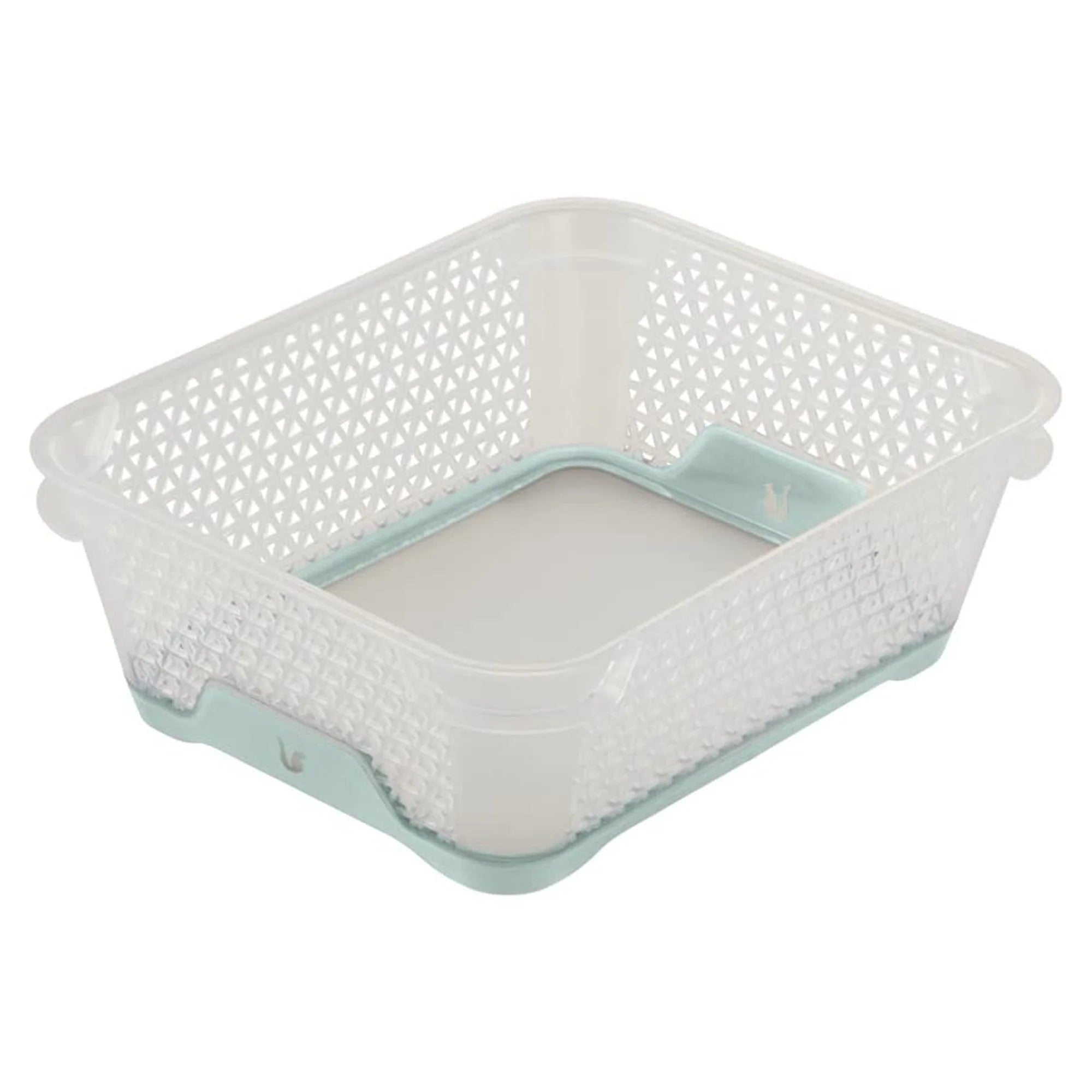 Mini Basket Non-Slip DIN A6 20 x 16 x 7 cm Jonas Transparent/Blue