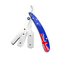 Professional Stainless Steel Razor Holder Ultra 3mm Exposed Straight Razor Holder for Face Shave Safe Clip System Male Use