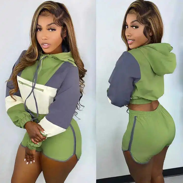 Custom Women Polyester/Cotton Terry Towelling Summer Anti-Pilling Argyle Pattern Embroidered Flares Clothing Set Short Set