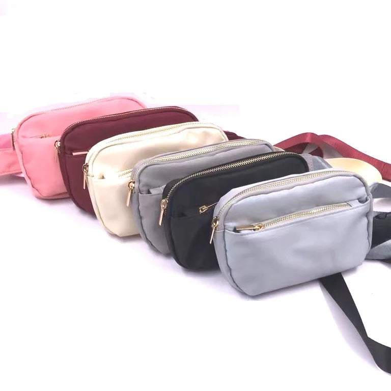 290T Nylon Composite Cloth OEM logo Canvas Small Waist Bag Fashion One Shoulder Oblique Hanging Men's and Women's Bag
