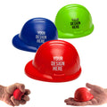 Custom Logo Soft PU Foam Construction Hard Hat Stress Ball Squeeze Toy for Promotional Activities