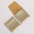 PUPPYSEW  Gold Jewelry PU Leather Pouch Bag Handmade Jewelry  Bag Earrings Necklace Package Bags With Gold   Logo