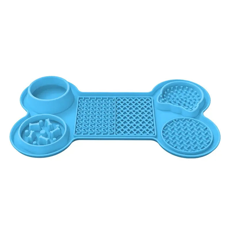 Pet Slow Feeder Multi-purpose 6 in 1 Silicone Dog Licking Mat for Dry Wet Food