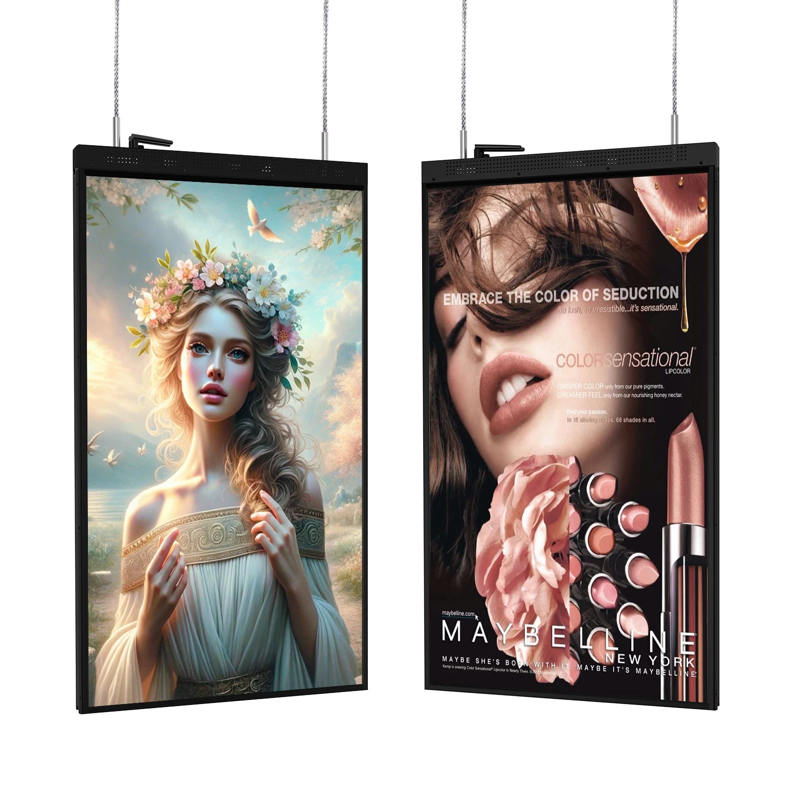 360SPB IWD43DD Hanging Double-Sided LCD Digital Signage Display High Brightness 4K IP43 Rated for Elevator Shopping Mall Retail
