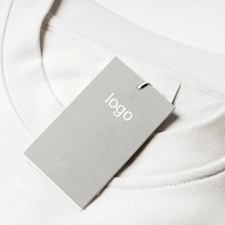 Custom Luxury Hanging Hang Tags for Socks and Clothing with Barcode Frosted PVC & Cardboard Garment Labels Custom Colors