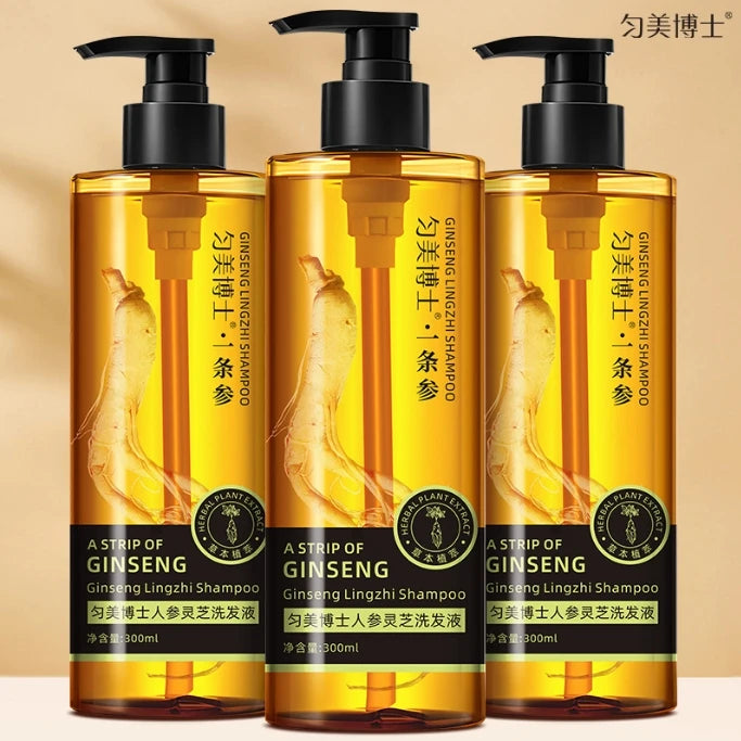 Ginseng Ganoderma Lucidum Shampoo Anti-hair Loss Deep Hair Cleansing Hair Repair Care in Stock Wholesale Price 300ml
