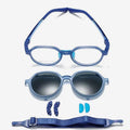 Logo Custom Fashion Boys Girls Kids Sunglasses Children's Silicone Glasses Frame Polarized Detachable Clip With Strap
