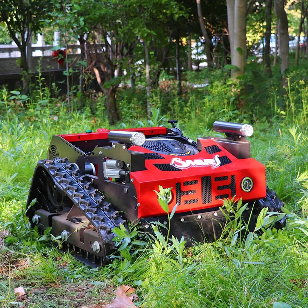 Crawler Lawn Mower Remote Control Gasoline Engine Rubber Track Zero Turn CE Certified for Rough Terrain Orchard and Farm Use MegaBDM