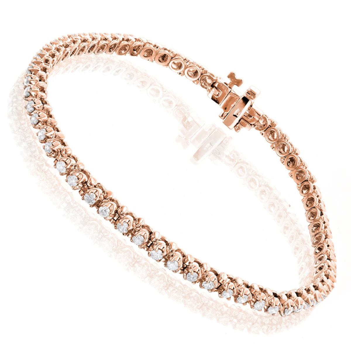 Elegant 14K Bracelet Yellow Gold Tennis Bracelet for Women Sparkling Lab Grown Diamonds for Anniversaries Birthdays Gifts