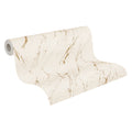 Made in Germany - Wallpaper rolls Marble Look Beige Gold Metallic - Non Woven Vinyl - Wallpaper Home Decoration - 1005 x 053 m