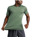 Custom T-shirt Manufacturer Summer Ice Silk Quick Dry Stretch Round Neck Gym T-Shirts for Men