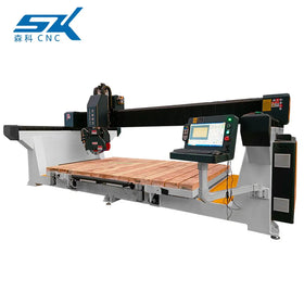 5 Axis 3220 PLC Servo Motor & Gearbox 3 X2m Bridge Saw Stone Marble Quartz Cutting Machine 11kW Spindle Power