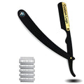 Professional Men's Straight Edge Razor Kit Stainless Steel Close Shaving Beard Cut Throat Razor for Face Use