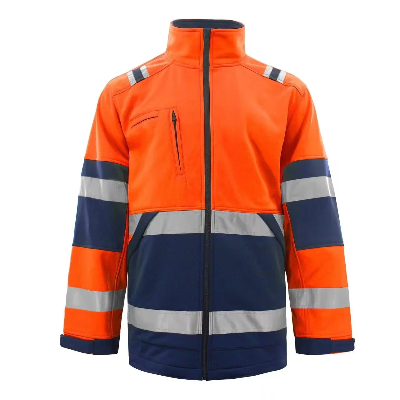 Customizable Winter Outdoor Waterproof Windproof Safety Vest Reflective Stripes Plush Thick Hoodie Polyester Material for Guard
