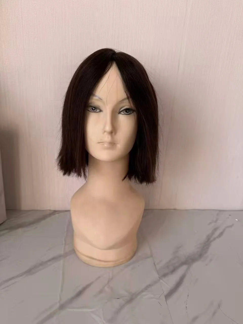 Stock Human Hair Wigs Kosher Wigs Short Hair Lace Top Wigs