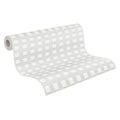 Made in Germany - Coatable Wallpaper rolls Geometric Paintable White Non Woven Vinyl Wallpaper for painting - 2500 x 106 m