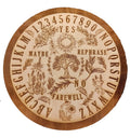 Wooden Round Ouija Board Forest Spirit Board with Herbal and Tree Floral Gothic or Witch Decor Spirit Game Divination Tools