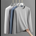 Bangladesh China Factory Price Custom Logo Embroidery Cross-border Modal Long-sleeved Solid Color Sleeve T-shirt