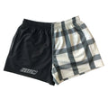 Custom Design Your Own Two Colour Gingham Rugby Shorts Women Footy Shorts With Pockets Sublimation Print