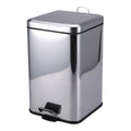 PROTENROP pedal bin in metallic color made of stainless steel 16 x 16 x 25.5 cm