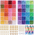 Hot Selling 4800pcs 6mm Flat 48 Colors DIY Crystal Bead Set for Bracelet Necklace Jewelry Lampwork & Glass Beads