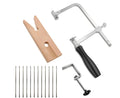 Boasta Adjustable Jewelry Saw Frame Set with Wooden Bench Pin Clamp and 12pcs 3/0 Blades for Jewelry Cutting Making Tool Set