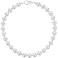 New Advanced Light Luxury Silver Brushed Ball Beaded Necklace Collarbone Chain Fashion Jewelry Factory Custom Wholesale