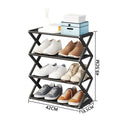 2-10 Tier Foldable Bamboo Shoe Rack Living Room Application 5 Layer Foldable Shoe Rack Organizer Stackable Shoe Shelf Storage