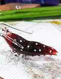 Factory Directly Custom Colorful Oval Shrimp Prawn Lobster Blown Glass Handcrafted Animal Sculpture Holiday Christmas Gift MegaBDM