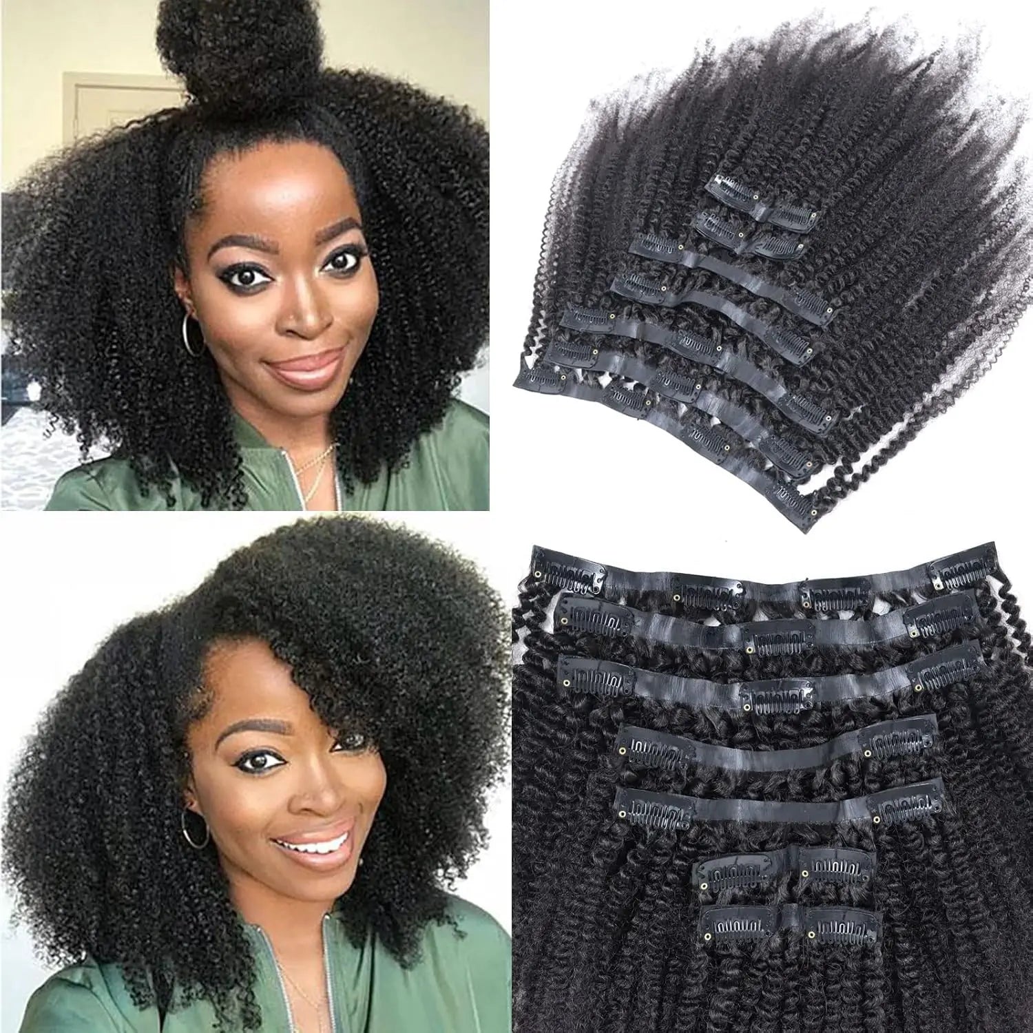 4B 4C Invisible Clip in Hair Extension Ultra Thin PU 100% Real Remy Human Hair Seamless Clip in Hair Extensions for Women
