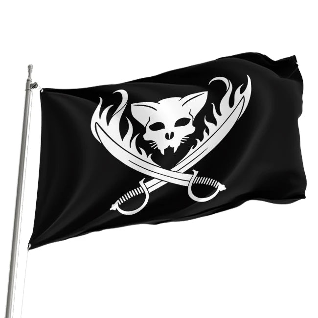 Promotional Products Custom Flag Wholesale Pirate Flag 3*5ft 100% Polyester Low Price Double Sided Printing Pirate Flag