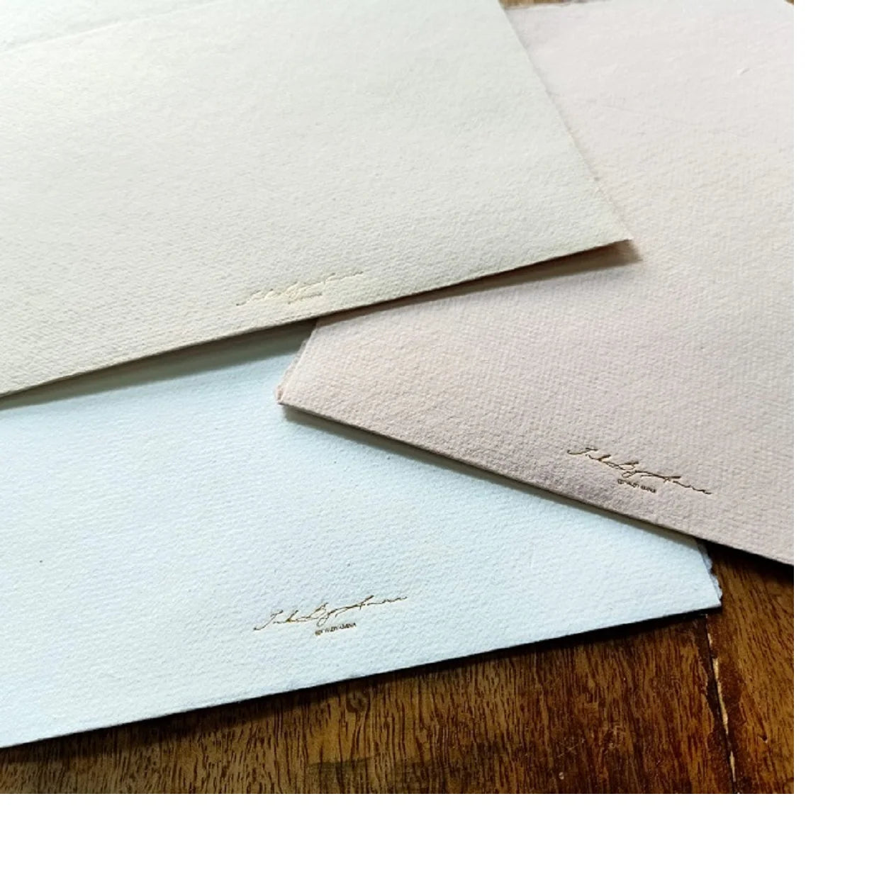 Custom Made Eco-Friendly Art Paper Deckle Edged Handmade Paper Cards 100% Virgin Pulp PVC Coating Single Side for Wedding