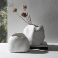 Merlin Living Marble Texture Vase Ceramic Vase for Home Decor White Vase Chaozhou Ceramic Factory Manufacturing