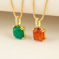 QIKU Wholesale 18K Gold Plated Hypoallergenic Rhinestone Necklace Minimalist Bridal Jewelry for Women