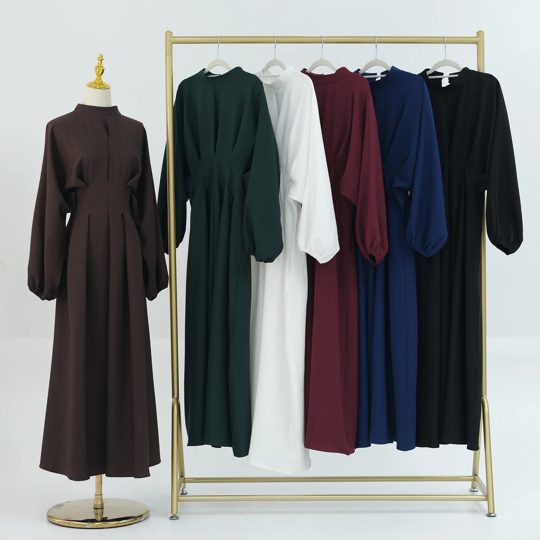 Abaya Manufacturer 2026 Elegant Womens Dresses High Neck Muslim Girl  Long Dress Fashionable Women Abaya Modest Dresses