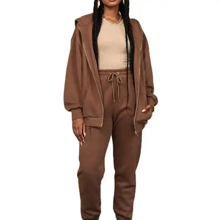 Green Dimple Jogger Jumpers Gym Custom Workout Thick 2 Piece Set Women Sweatsuit Comfy Sweatpants and Hoodie Set