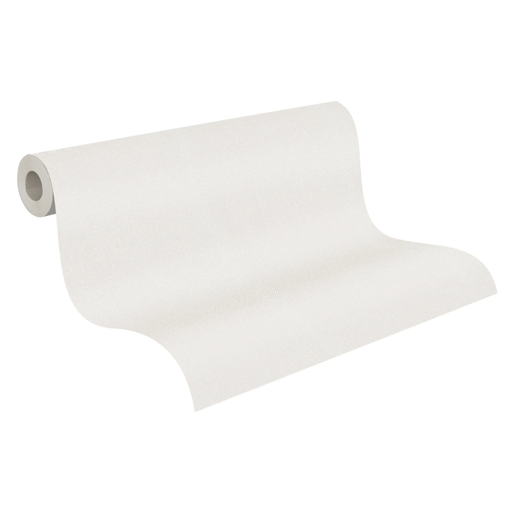 Made Germany Non Woven Vinyl Wallpaper Rolls Solid Light Grey White Highly Wash-Resistant Light Living Room Hotel School