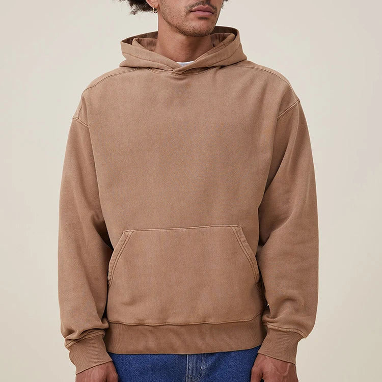 Quality Puff Printing Wholesale Heavyweight Cotton Men's Hoody Oversized Custom Print Pullover Cotton Custom Hoodies