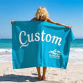 Large Size Personalised Custom Logo Hot Sale Towel With Logo Custom Promotional Beach Towel Custom Beach Towel Manufacturer