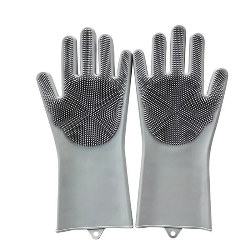 2in1 Multi-Function Dog Bath Gloves Anti-Scratch Pet Grooming Brushes Bathroom Rubber Product for Cleaning Cat Bathing