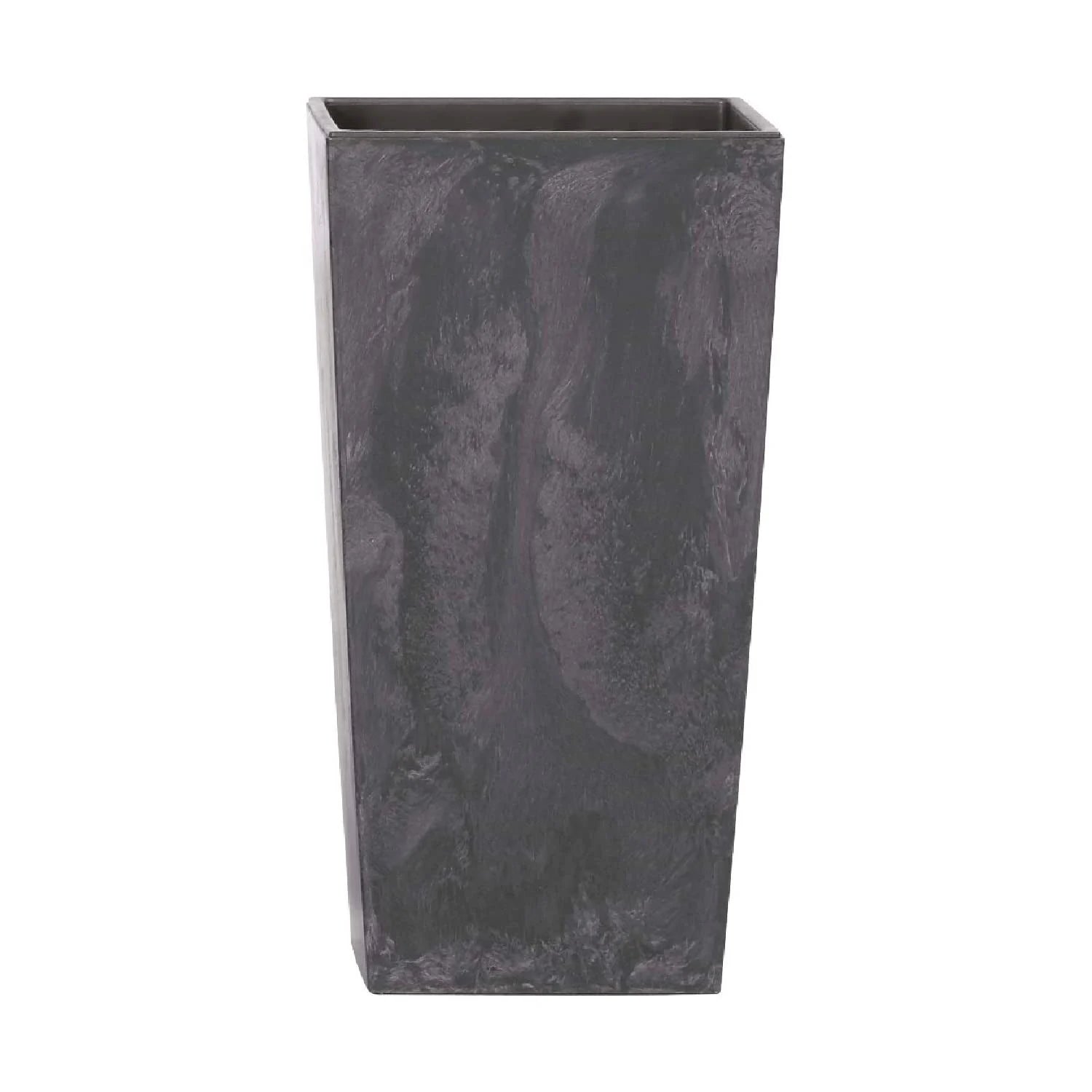 Prosperplast Urbi Square Effect 49L tall plastic planter WITH reservoir in Anthracite color 61 (height) x 32.5 (width) x 32.5