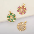 QIKU Wholesale Vintage Heart and Small Cross Charms Copper Gold Filled for Jewelry Making Bulk Supplies Aesthetic DIY Pendants