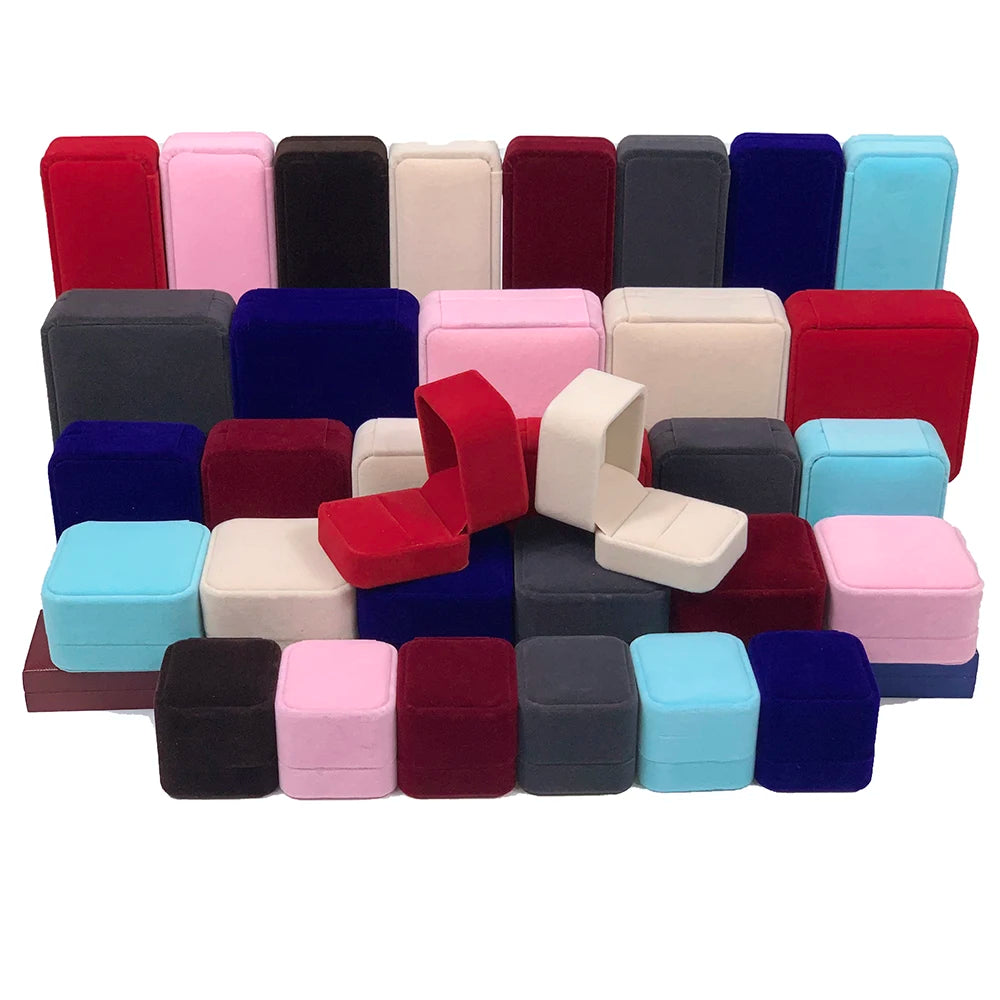 High End Velvet Jewelry Box for Ring and Necklace Hot Sale Wholesale Packaging for Luxury Items