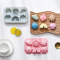 6 Different Pattern Silicone Mold for Dipping and Drop Cake Rainbow Clouds and Sunflowers-Baking Tool for Cake Fans
