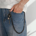Hot Sale Punk Style Alloy Knife Chain for Men Hip Hop Skull Versatile Jeans Leather Accessory Waist Chain