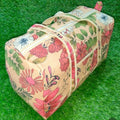 Handmade Kantha Quilted Sport Duffel Bags Vintage Cotton Travel Bags India Patchwork Recycled Cotton Polyester Lightweight Large